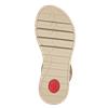 Jana Tessa Double Velcro Platform Sandal - Light Gold